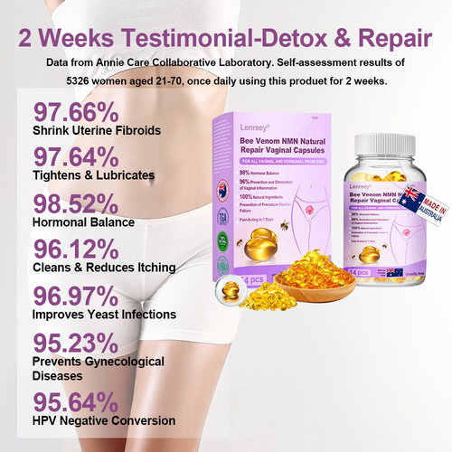 Lenreey® Bee Venom NMN Natural Repair Vaginal Capsules (For all vaginal and hormonal problems) 💖